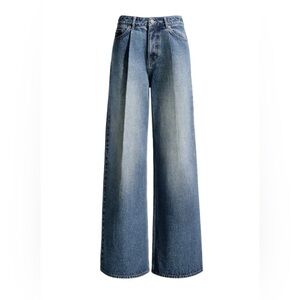 Magda Butrym X H&M - WOMEN’S BAGGY FRONT PLEAT DENIM JEANS - 14 / 42 NEW HM NWT